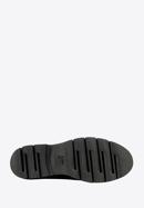 Dámské semišové boty s ozdobným řetízkem na platformě, tmavě hnědá, 97-D-104-Z-41, Obrázek 6