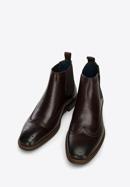 Klasické pánské kožené boty, tmavě hnědá, 97-M-506-1-41, Obrázek 2