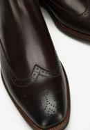 Klasické pánské kožené boty, tmavě hnědá, 97-M-506-1-41, Obrázek 8