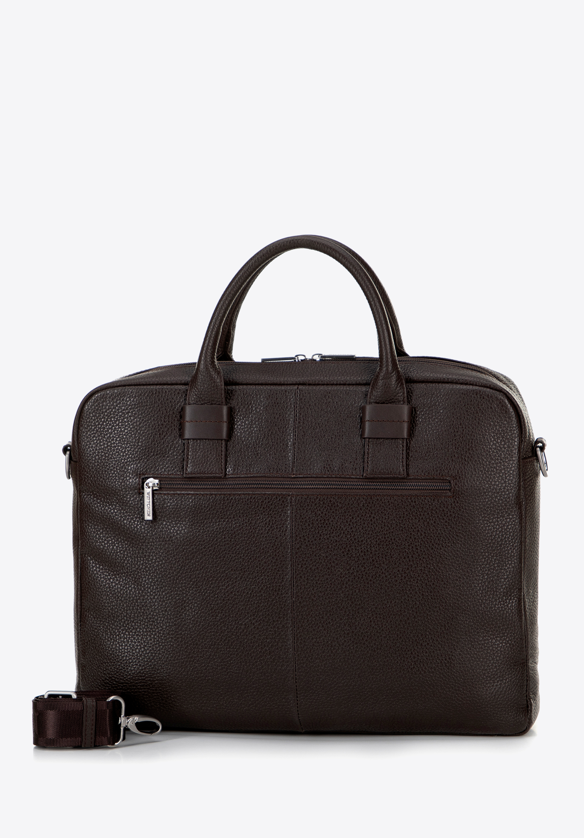 Kožená taška na notebook 16&quot;., tmavě hnědá, 100-3U-809-4, Obrázek 1