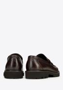 Pánské kožené boty s ozdobným lemováním, tmavě hnědá, 97-M-516-5-42, Obrázek 4
