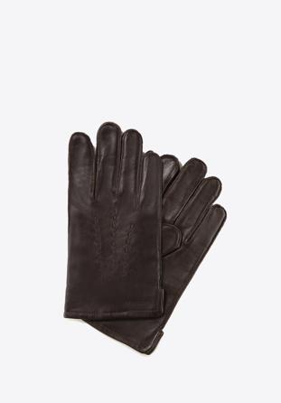 Pánské rukavice, tmavě hnědá, 39-6-328-B-S, Obrázek 1