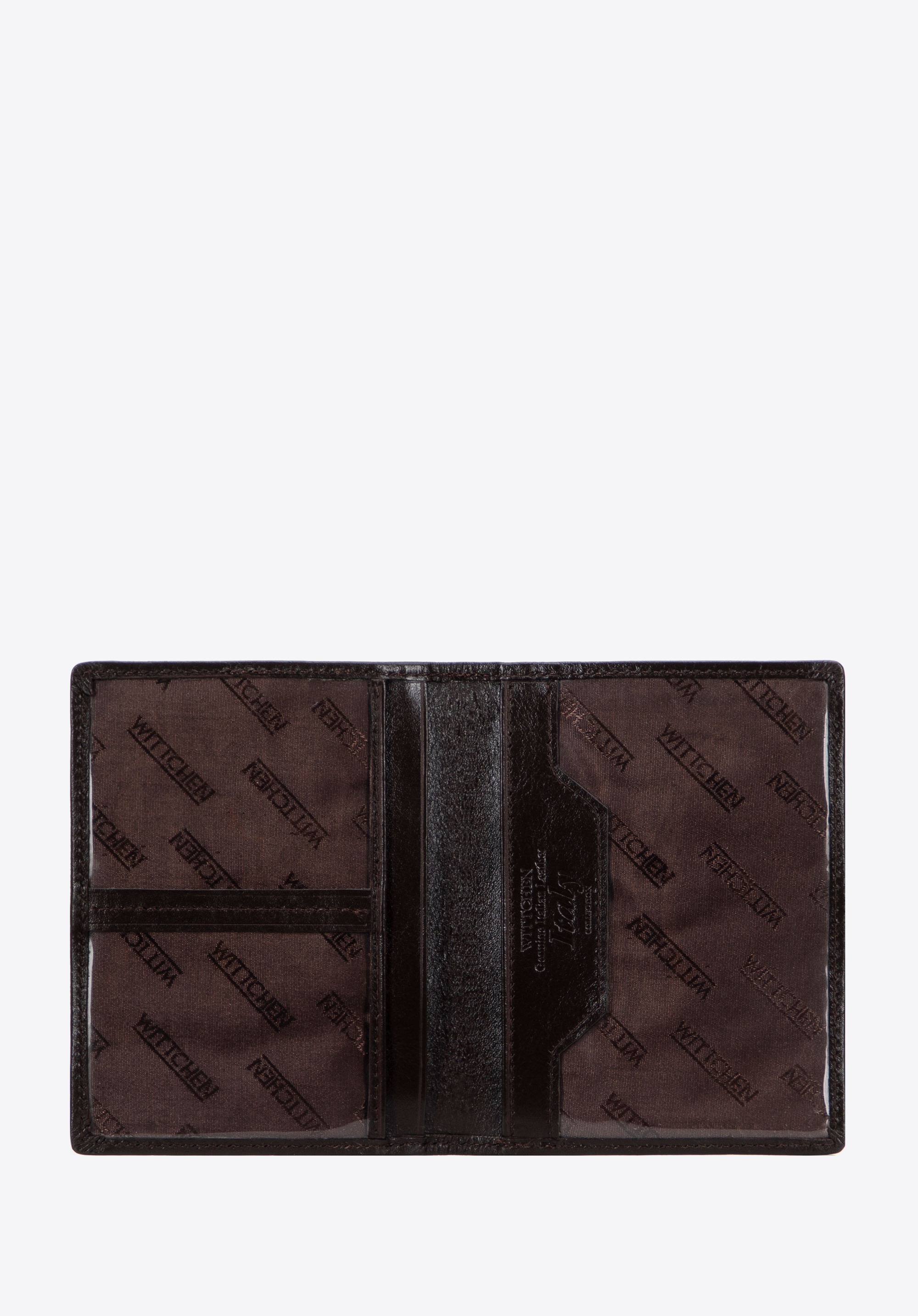 Vertikální kožené pouzdro na dokumenty, tmavě hnědá, 21-2-163-L40, Obrázek 1