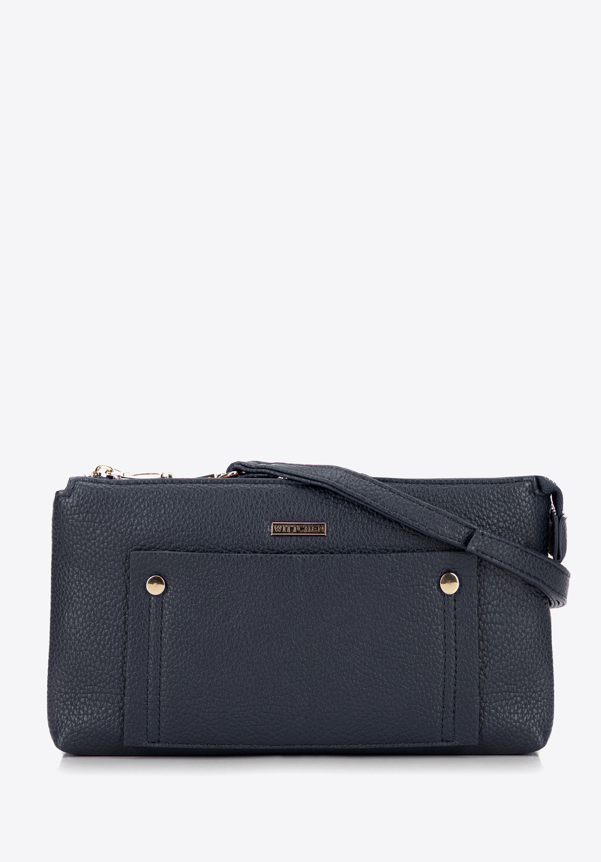 Dámská dvoukomorová crossbody kabelka, tmavě modrá, 29-4Y-604-7, Obrázek 1