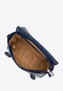 Dámská kabelka  z ekologické kůže s vykrojenou klopou, tmavě modrá, 97-4Y-600-N, Obrázek 3