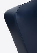 Dámská kabelka  z ekologické kůže s vykrojenou klopou, tmavě modrá, 97-4Y-600-N, Obrázek 4
