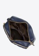 Dámská prošívaná dvoukomorová kožená kabelka, tmavě modrá, 97-4E-630-3, Obrázek 3