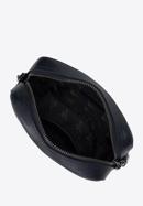 Dámská řetízková kožená crossbody kabelka, tmavě modrá, 29-4E-015-1S, Obrázek 3