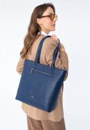 Dámská velká kožená nákupní taška, tmavě modrá, 29-4E-018-1, Obrázek 15