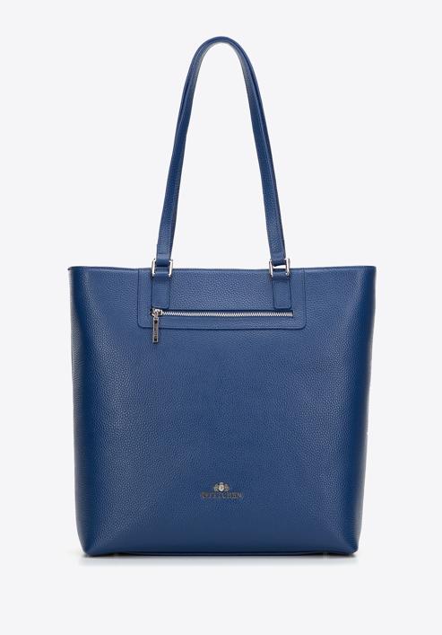 Dámská velká kožená nákupní taška, tmavě modrá, 29-4E-018-N, Obrázek 2