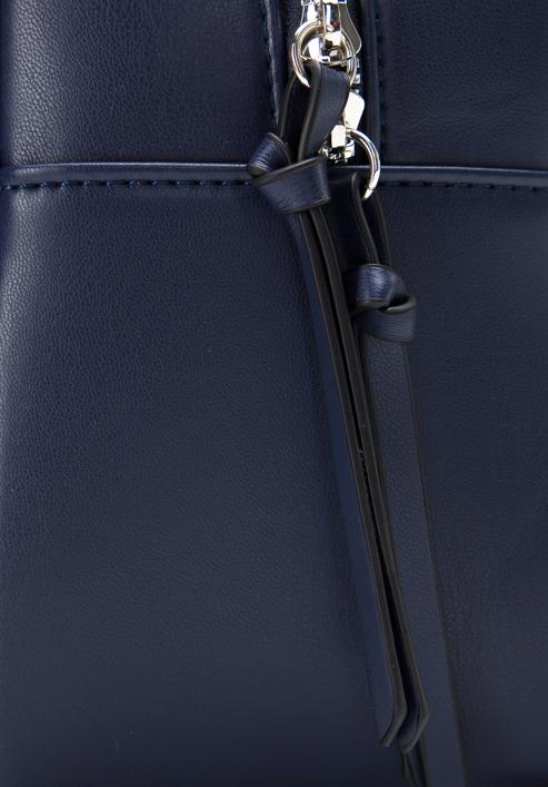 Dámský batoh vyroben z ekologické kůže, tmavě modrá, 97-4Y-759-N, Obrázek 4