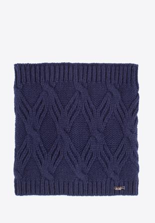 Dámský šátek s ozdobným vzorem, tmavě modrá, 97-7F-103-7, Obrázek 1