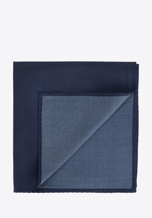 Jednobarevný hedvábný kapesníček, tmavě modrá, 96-7P-001-7, Obrázek 1
