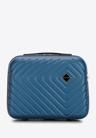 Kosmetická taška ABS z geometrickým ražením, tmavě modrá, 56-3A-754-91, Obrázek 1