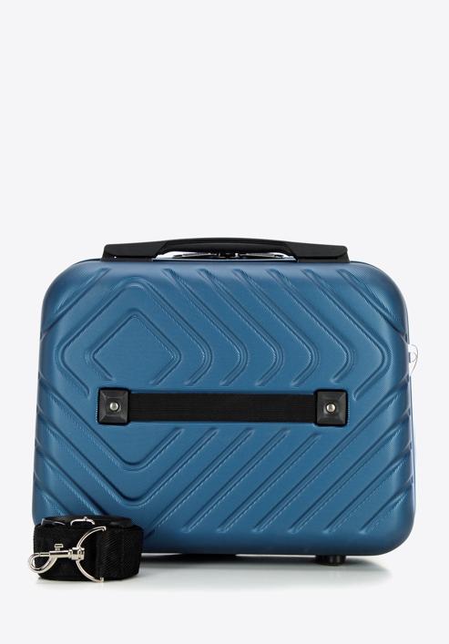 Kosmetická taška ABS z geometrickým ražením, tmavě modrá, 56-3A-754-91, Obrázek 4