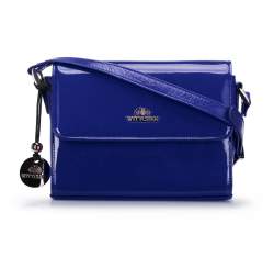Lakovaná dámská kabelka, tmavě modrá, 25-4-104-T, Obrázek 1