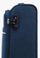 Malý měkký kufr s lesklým zipem na přední straně, tmavě modrá, 56-3S-851-10, Obrázek 7