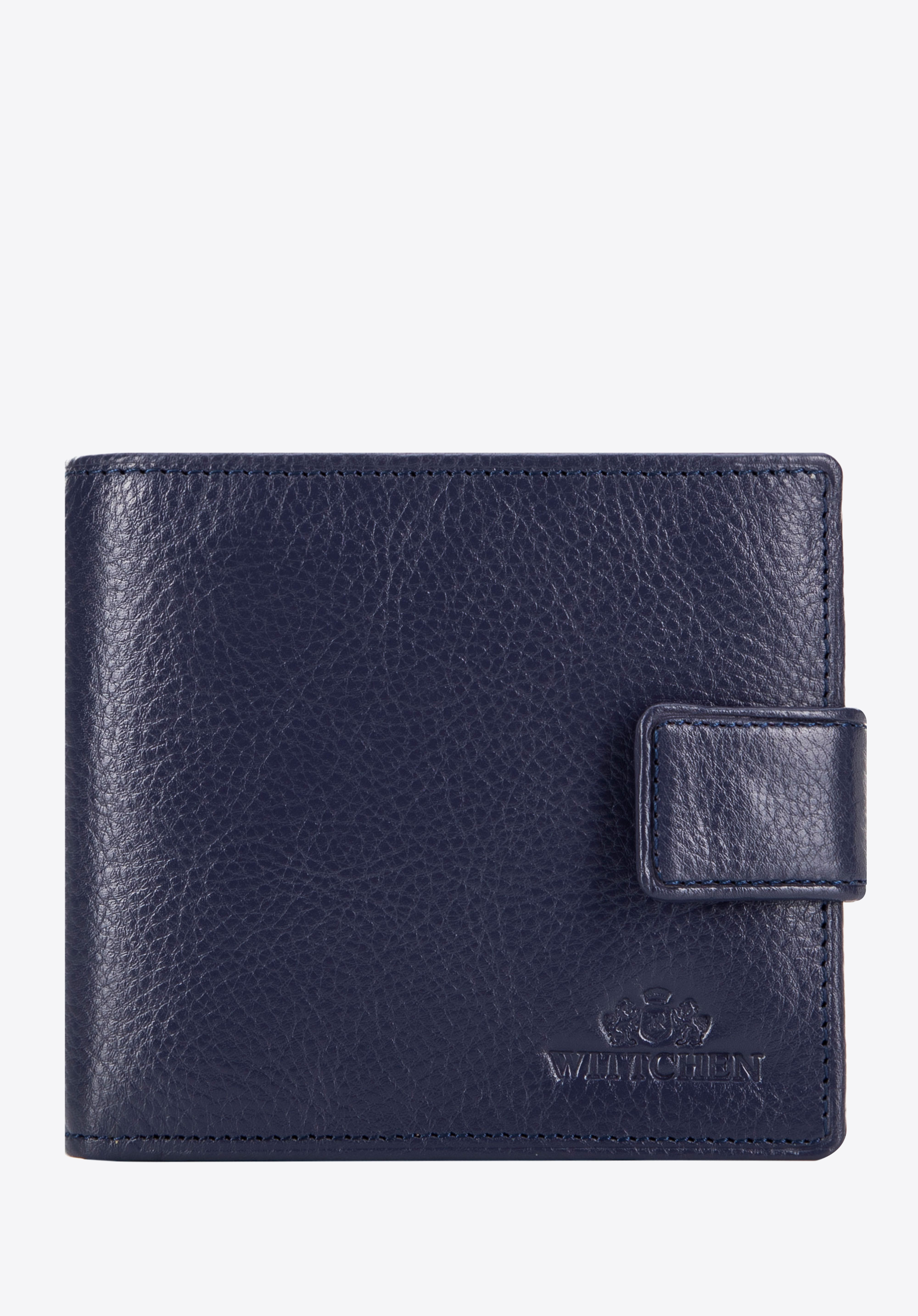 Pánská kožená peněženka střední velikosti, tmavě modrá, 21-1-270-NL, Obrázek 1