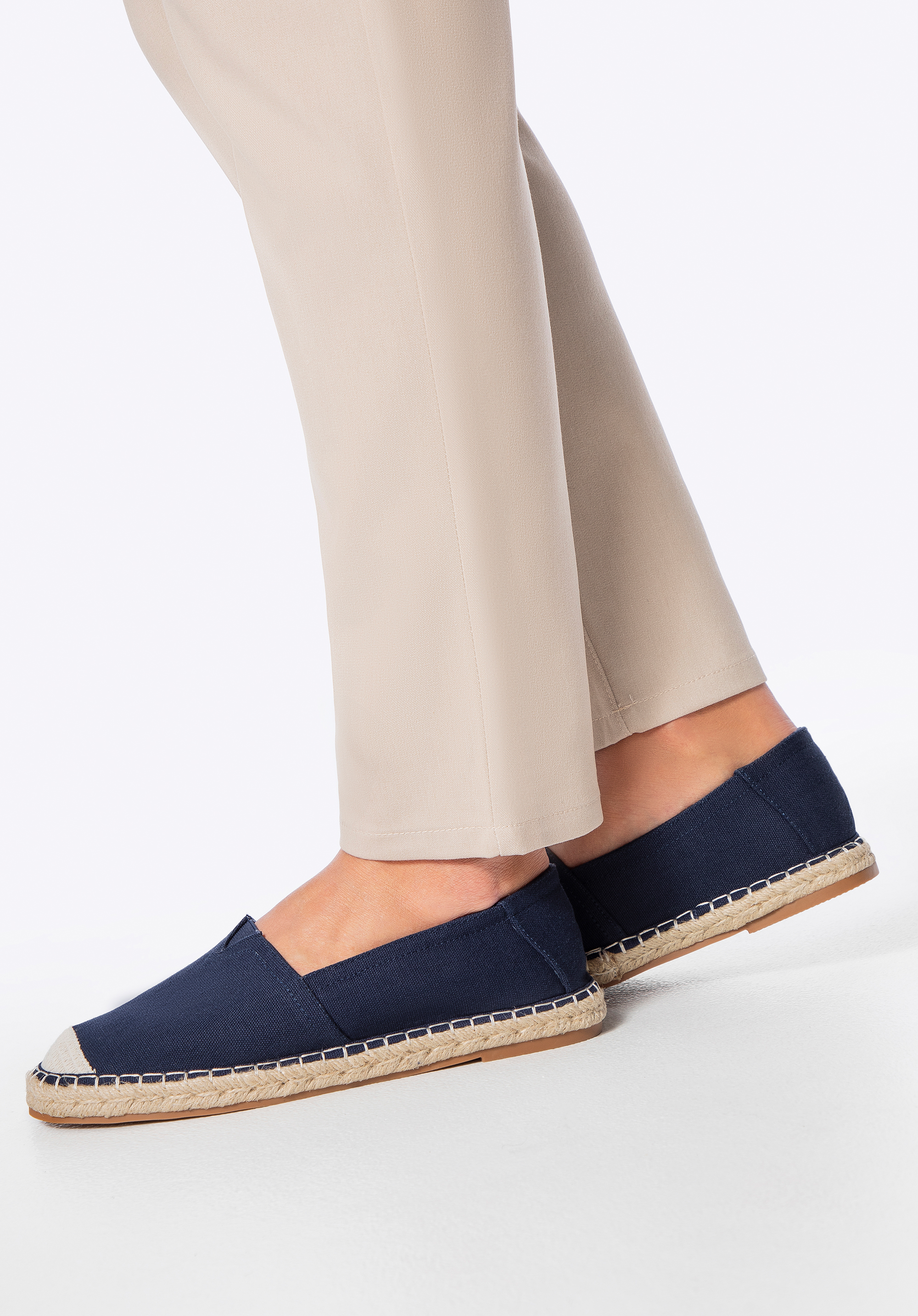 Pánské espadrilky s tkanou špičkou, tmavě modrá, 100-MP-800-N-44, Obrázek 1