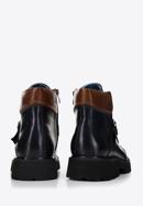 Pánské kožené boty s přezkou, tmavě modrá, 97-M-502-4-44, Obrázek 4