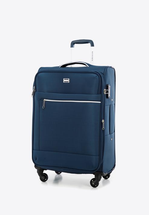 Sada měkkých kufrů s lesklým předním zipem, tmavě modrá, 56-3S-85S-86, Obrázek 5