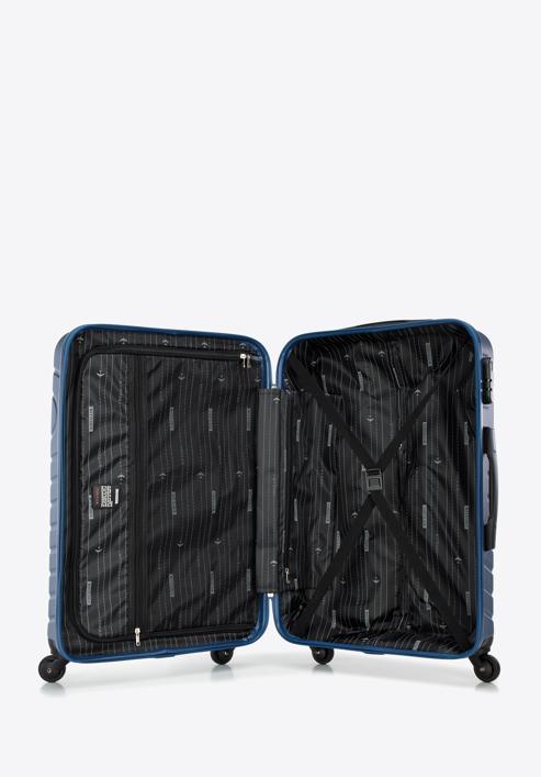 Střední kufr z ABS s geometrickým ražením, tmavě modrá, 56-3A-752-35, Obrázek 5