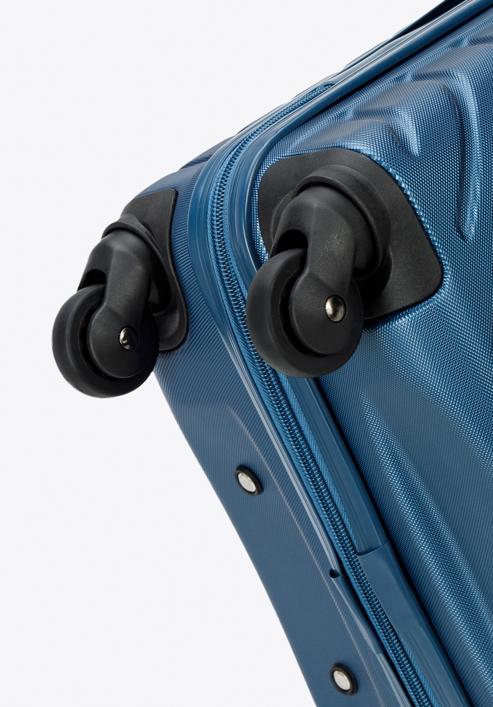 Střední kufr z ABS s geometrickým ražením, tmavě modrá, 56-3A-752-11, Obrázek 6