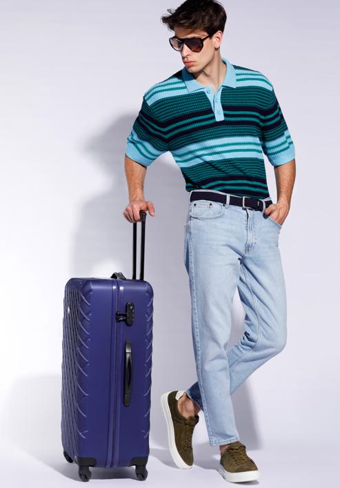 Velký kufr z ABS-u, tmavě modrá, 56-3A-553-91, Obrázek 16