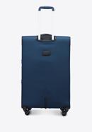 Velký měkký kufr s lesklým zipem na přední straně, tmavě modrá, 56-3S-853-86, Obrázek 3