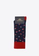 Pánské ponožky, tmavě modro-červená, 96-SM-050-X4-40/42, Obrázek 3