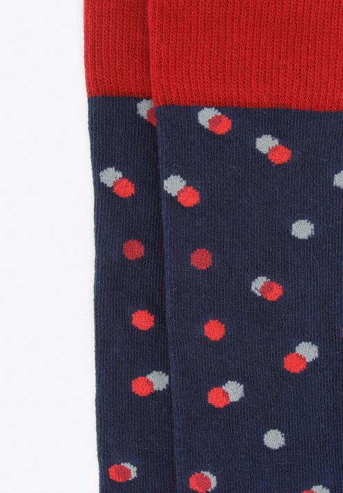 Pánské ponožky, tmavě modro-červená, 96-SM-050-X4-40/42, Obrázek 5