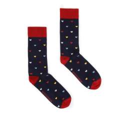 Panské ponožky, tmavě modro-červená, 94-SM-002-X2-43/45, Obrázek 1