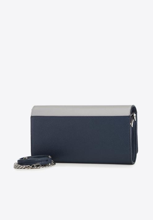Kožená dámská kabelka, tmavě modro-šedá, 91-4E-616-7, Obrázek 2