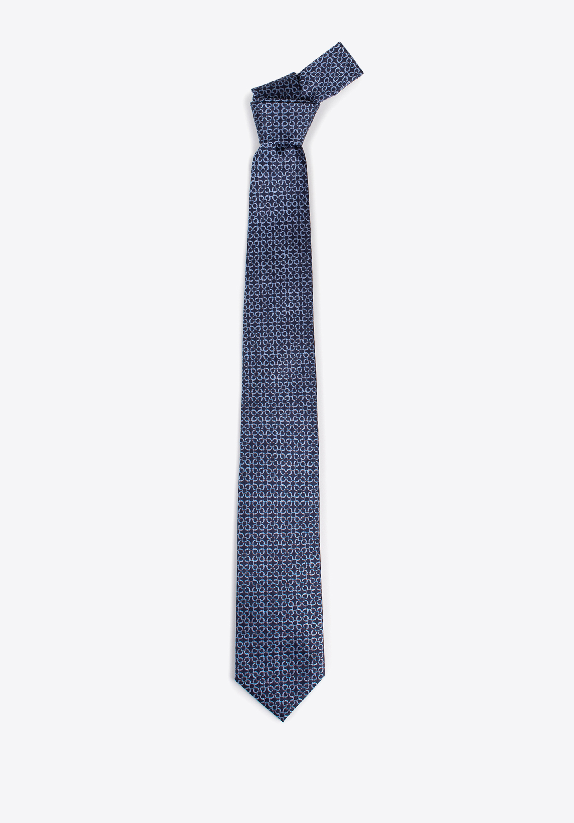 Vzorovaná hedvábná kravata, tmavě modro-šedá, 97-7K-002-X4, Obrázek 1