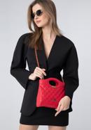 Prošívaná kožená dámská kabelka s řetízkem, tmavě růžová, 98-4E-211-0, Obrázek 15