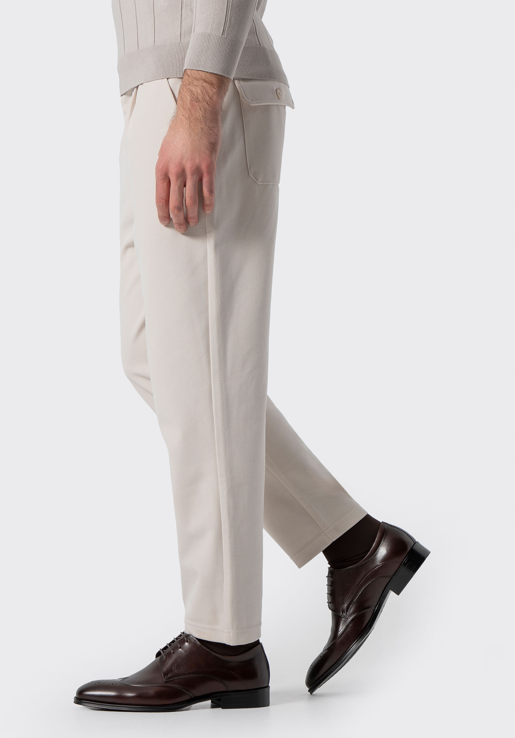 Pánske kožené brogues s krídelkami, tmavohnedá, 100-M-516-4-41, Obrázok 1