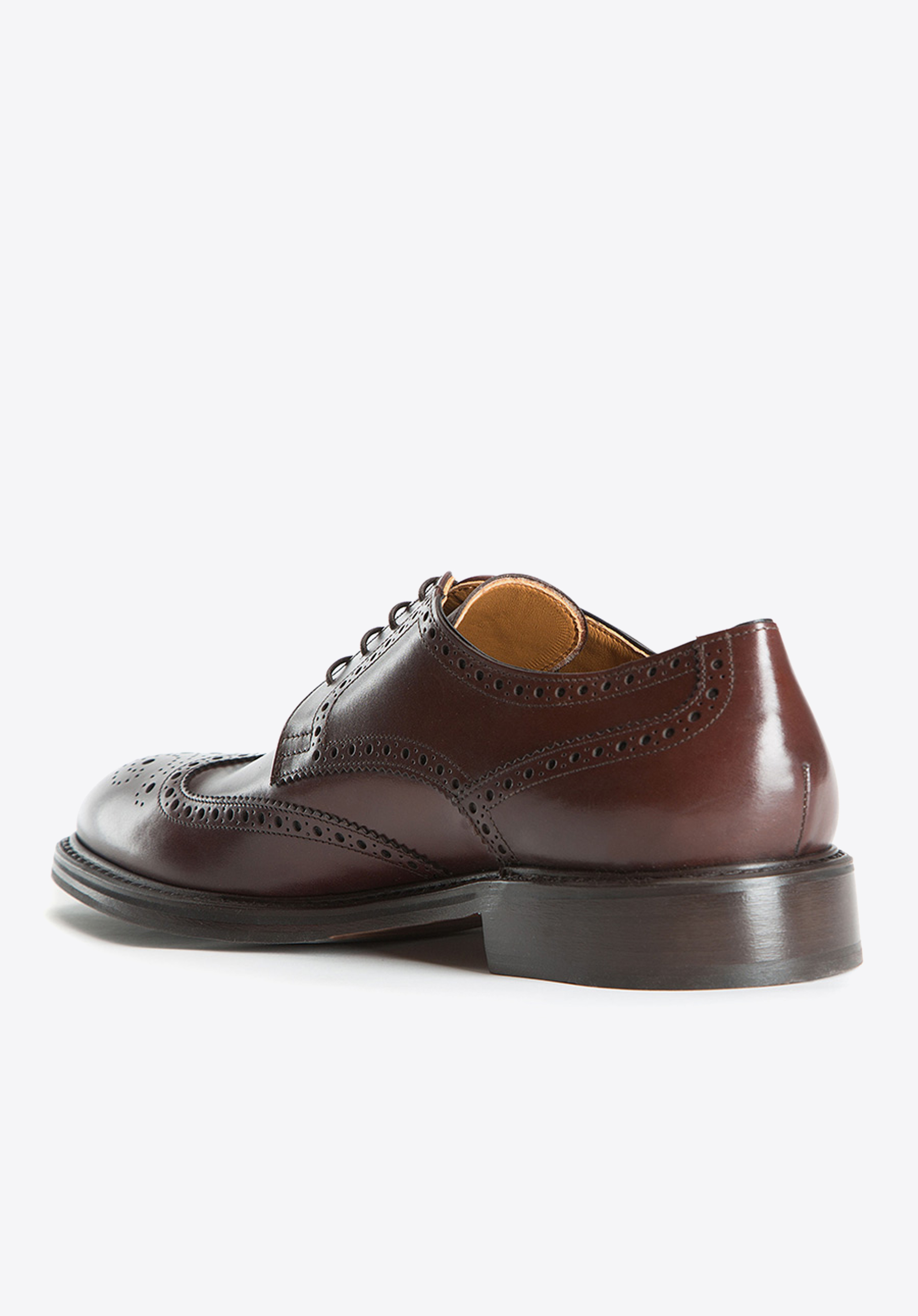 Pánske kožené brogue topánky, tmavohnedá, BM-B-501-4-41, Obrázok 1
