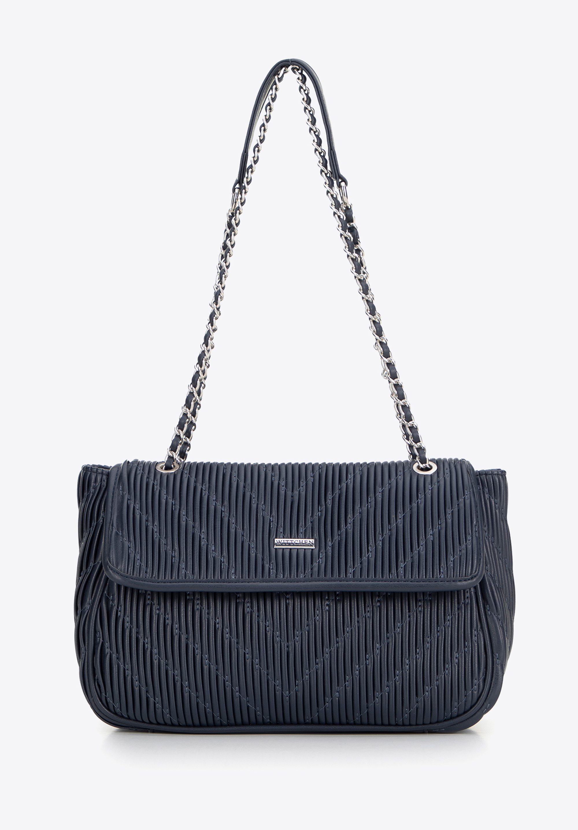 Crossbody kabelka z umelej kože s retiazkovým popruhom cez rameno