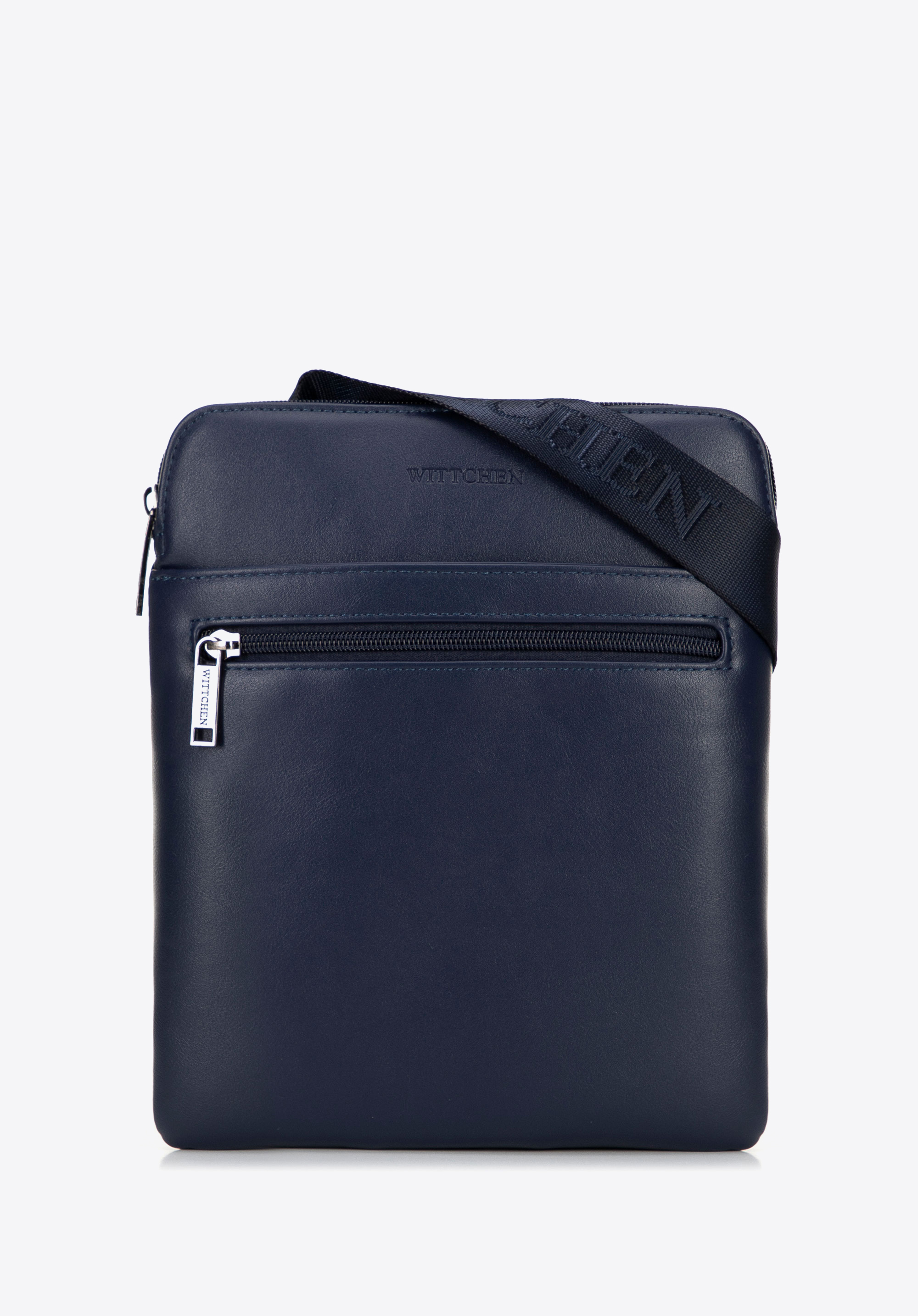 Pánska messenger taška z umelej kože, tmavomodrá, 100-4P-908-7, Obrázok 1