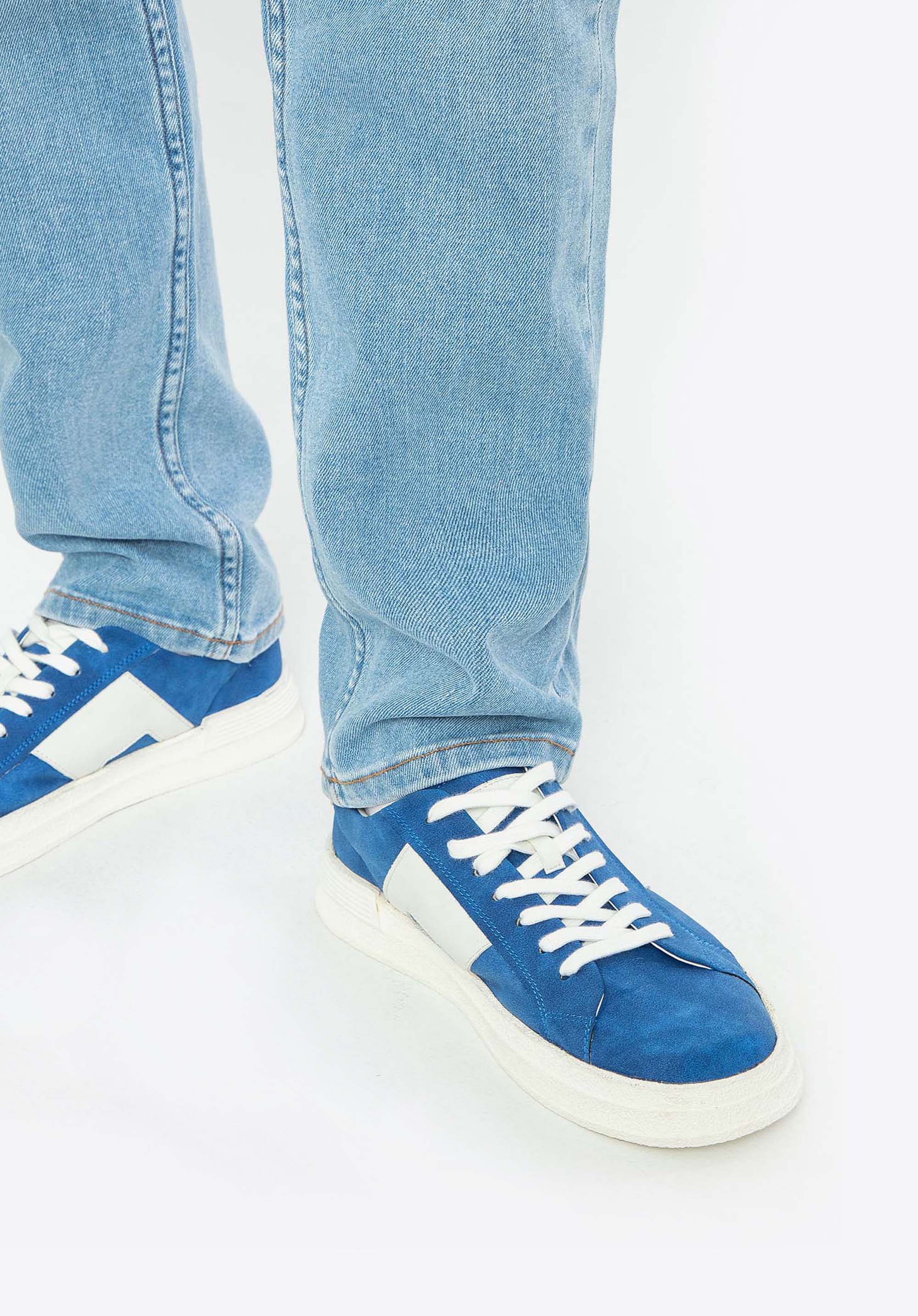 Pánske tenisky s kontrastnou podrážkou, tmavomodrá, 99-M-712-N-44, Obrázok 1