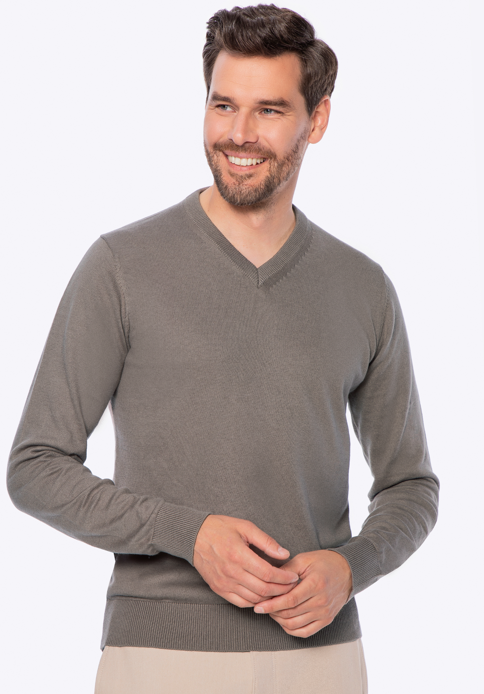 Pánský svetr ze směsi bavlny a kašmíru