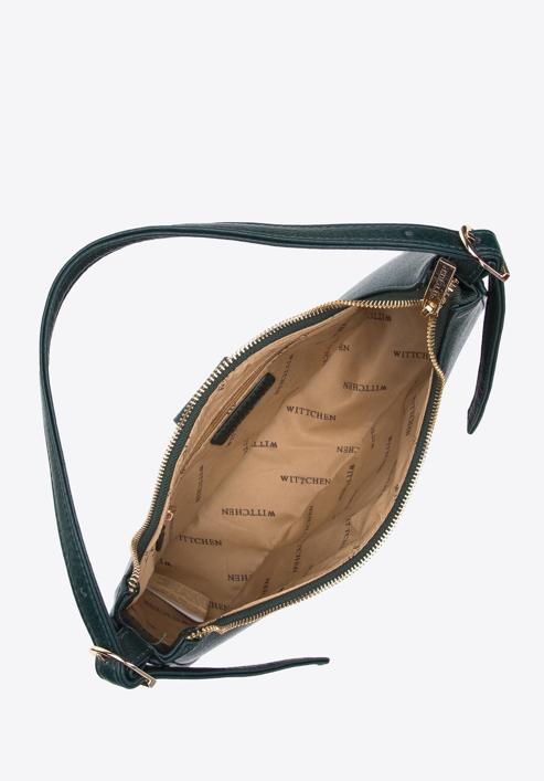 Dámská kabelka z ekologické kůže s přezkou, tmavozelený, 97-4Y-210-0, Obrázek 3