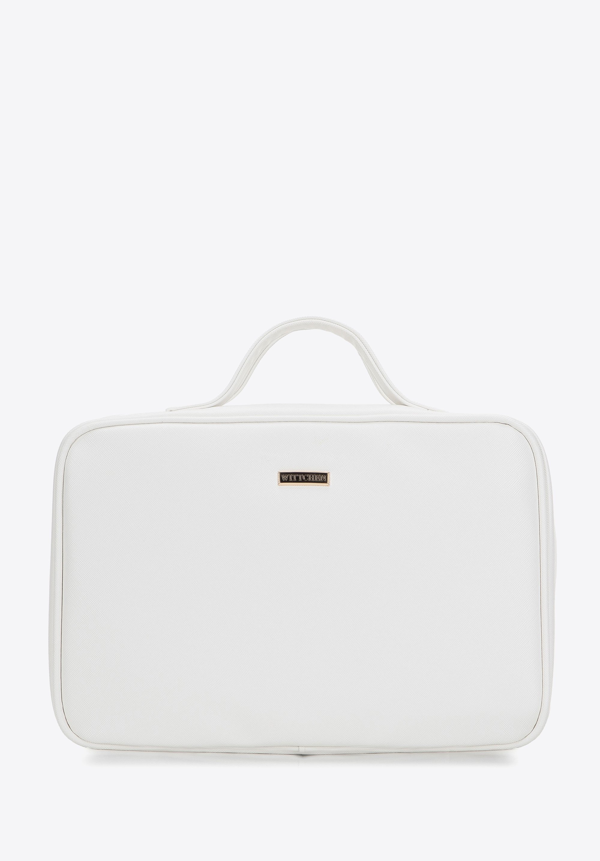 Női kozmetikai táska műbőrből, fehér, 99-4Y-235-0, Fénykép 1