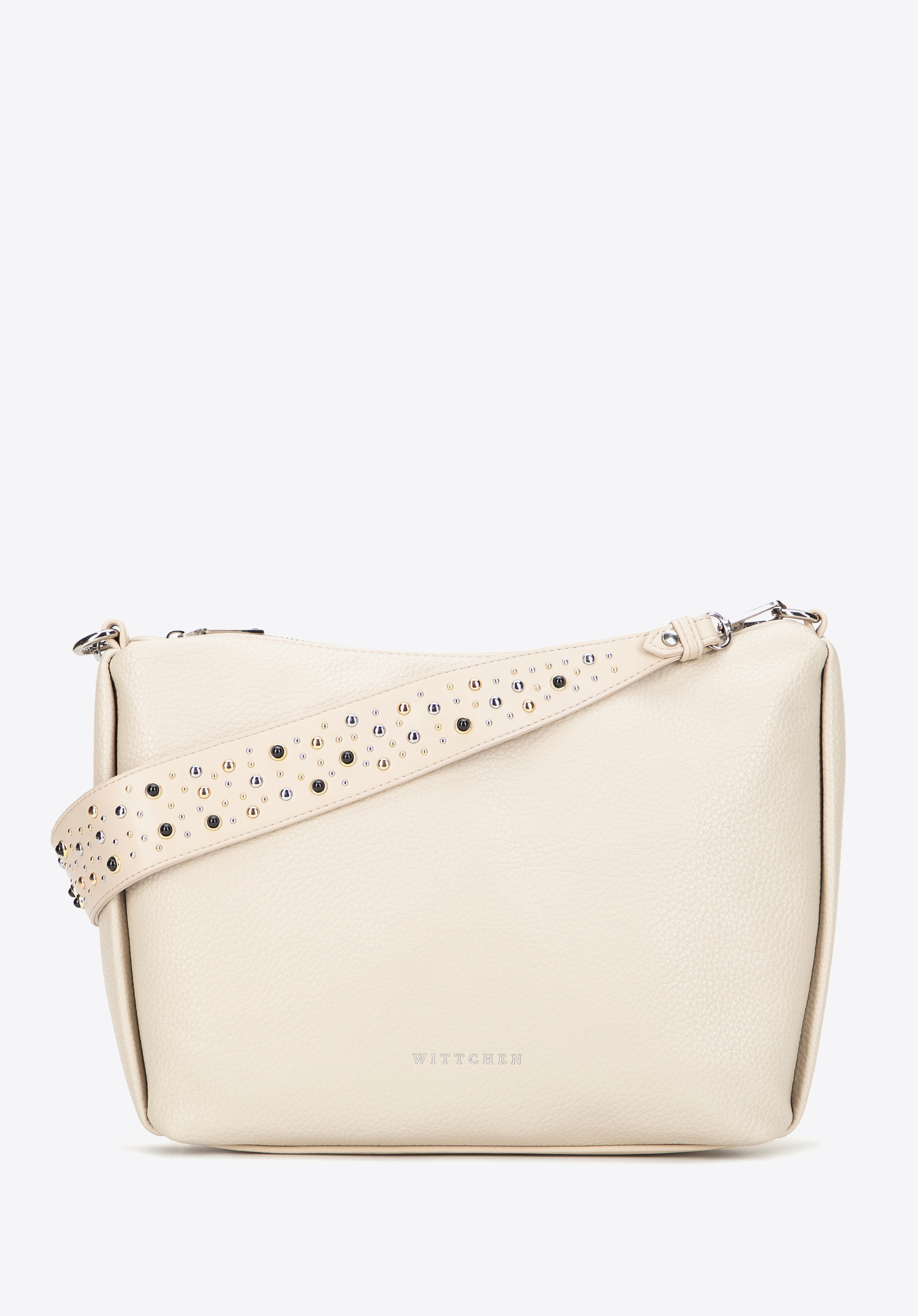 Női műbőr strasszos táska, törtfehér, 101-4Y-706-0, Fénykép 1