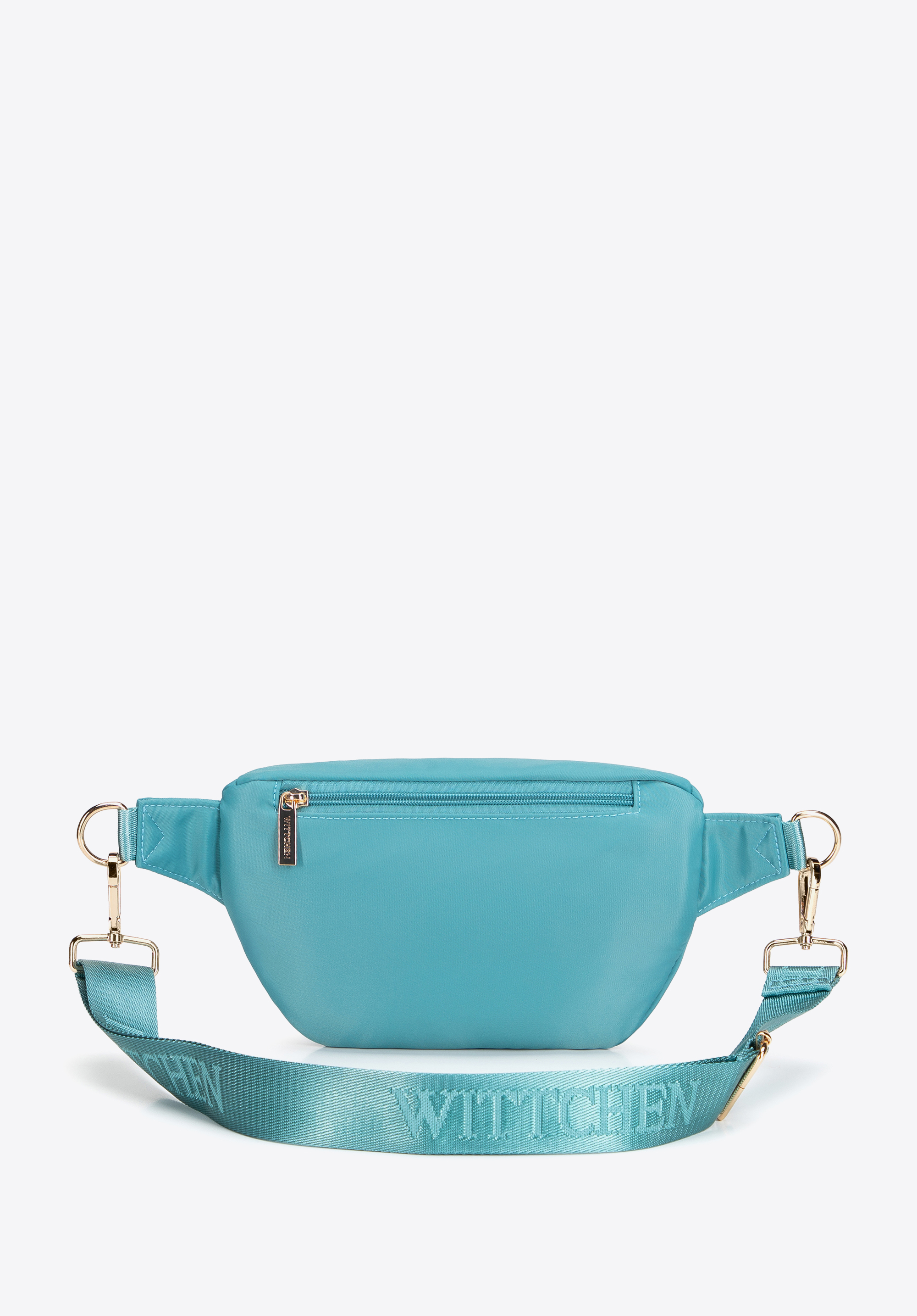 Damen-Gürteltasche aus Nylon mit verstellbarem Gürtel, türkis, 29-4P-201-Z, Bild 1