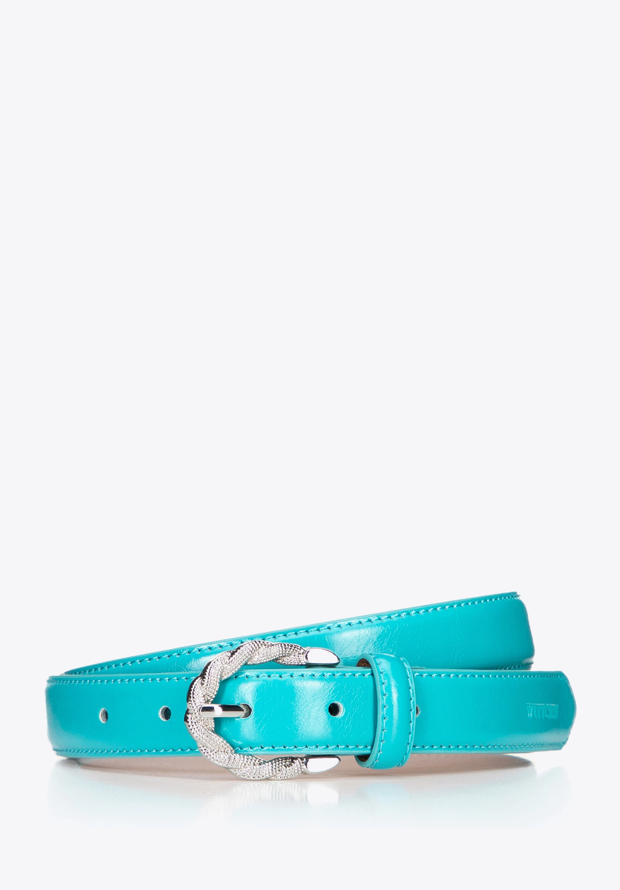 Női vékony bőr öv, türkiz, 101-8D-205-7-XXL, Fénykép 1