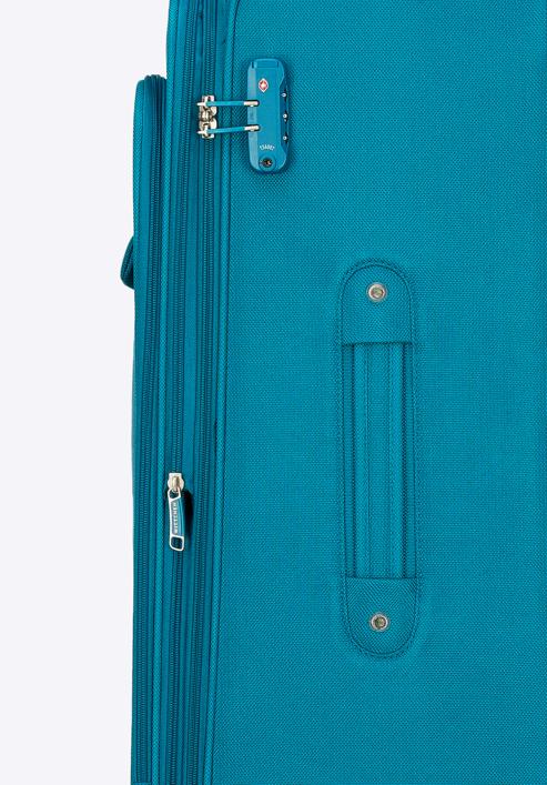 Un set de valize moi într-o singură culoare, turcoaz, 56-3S-65S-9, Fotografie 8