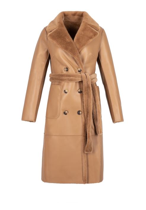 Oboustranný dámský kabát, velbloud, 97-9W-004-5-L, Obrázek 30