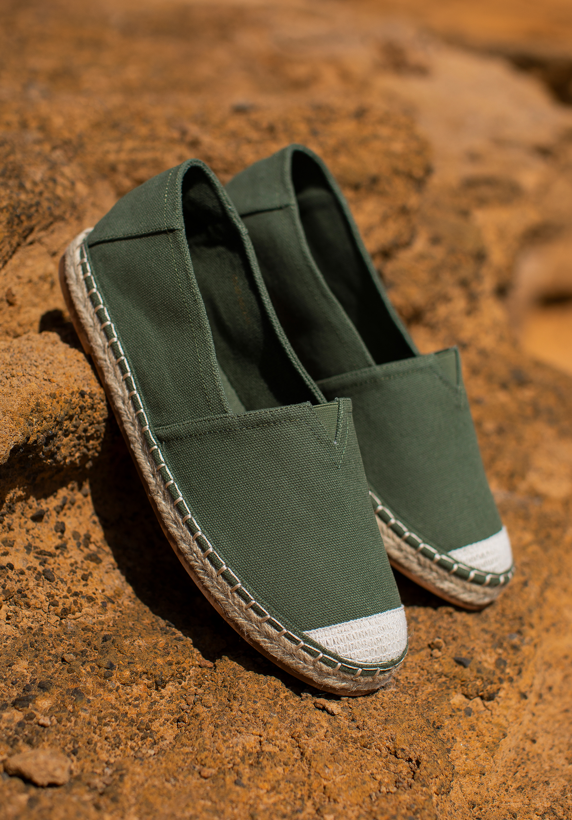 Espadrile bărbătești cu vârf împletit, verde, 100-MP-800-Z-45, Fotografie 1