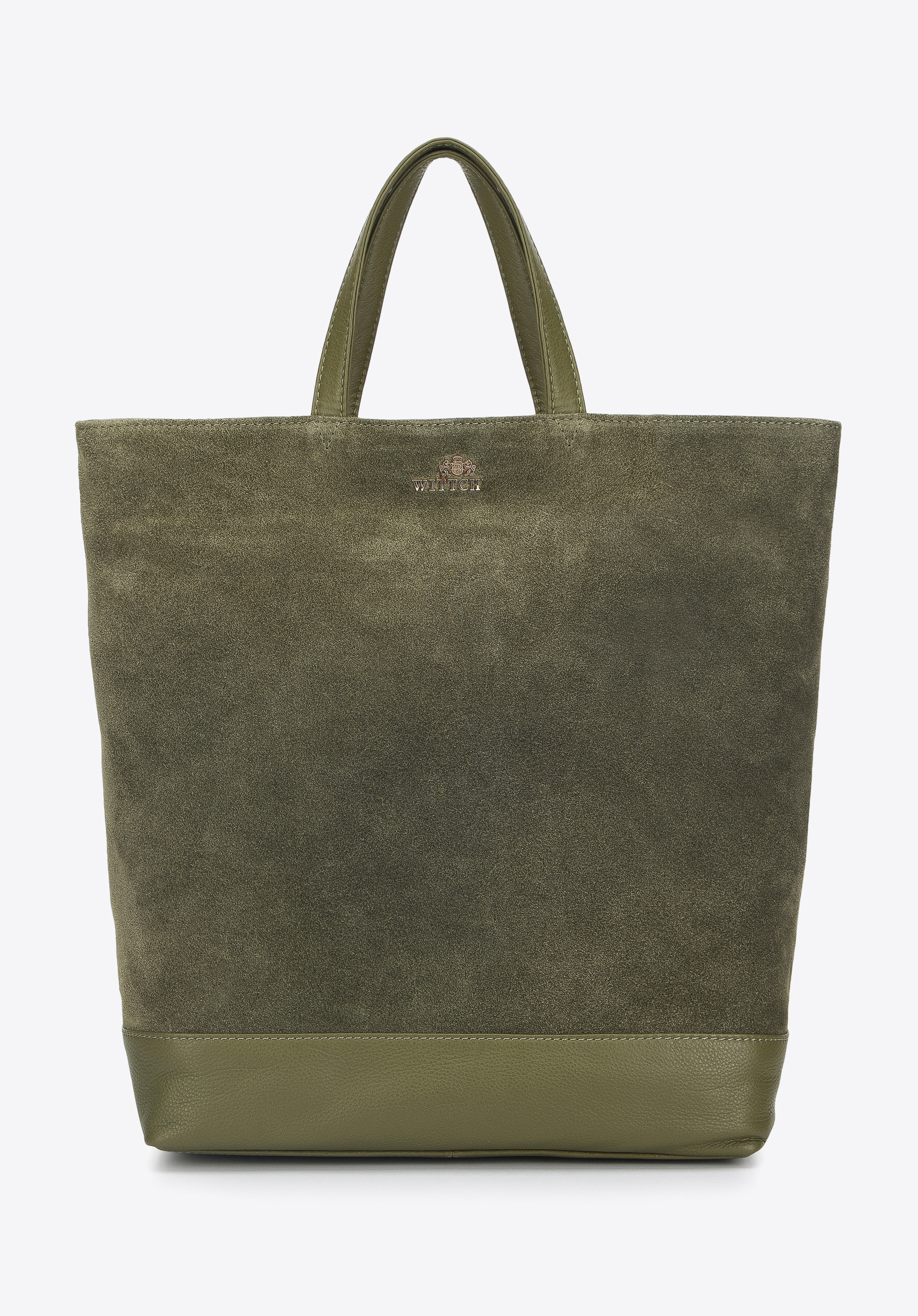 Geantă shopper din piele cu funcție de rucsac, verde, 95-4E-019-Z, Fotografie 1